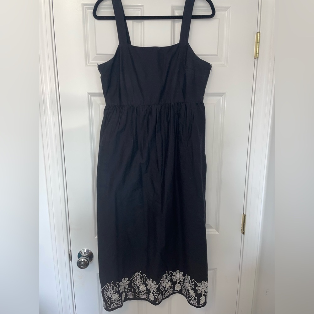 Black midi summer dress